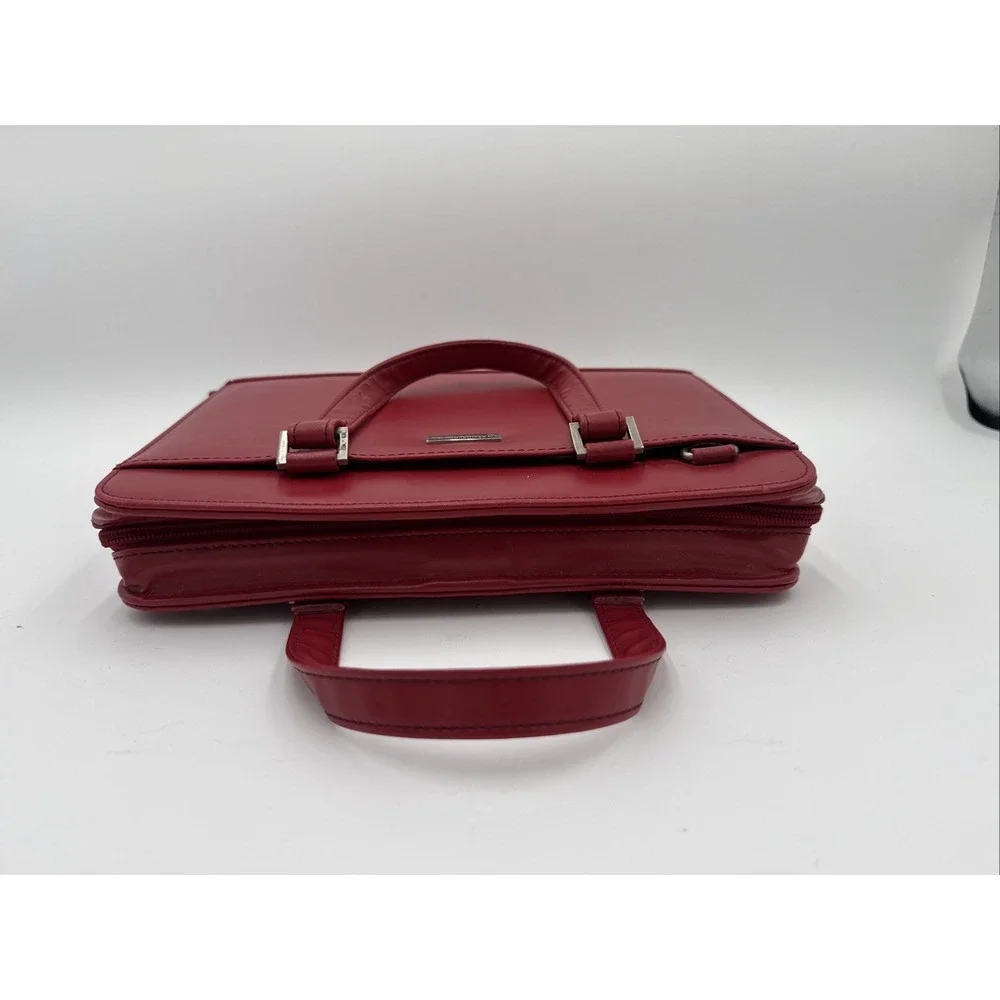 Franklin Covey Day One Planner Binder Organizer Fashion Classic RED Handles VTG